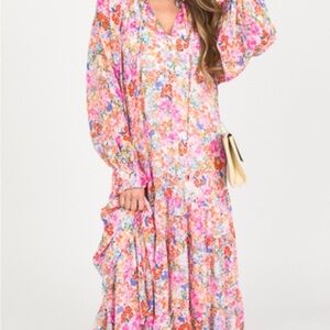 Greta Flower Patch Maxi Dress Size XS Buddy Love